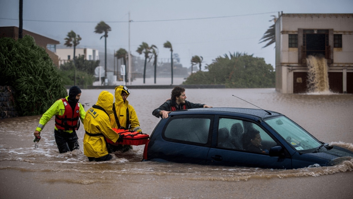 El tiempo hoy 22 de marzo en España deja lluvias intensas en Canarias con inundaciones y rescates