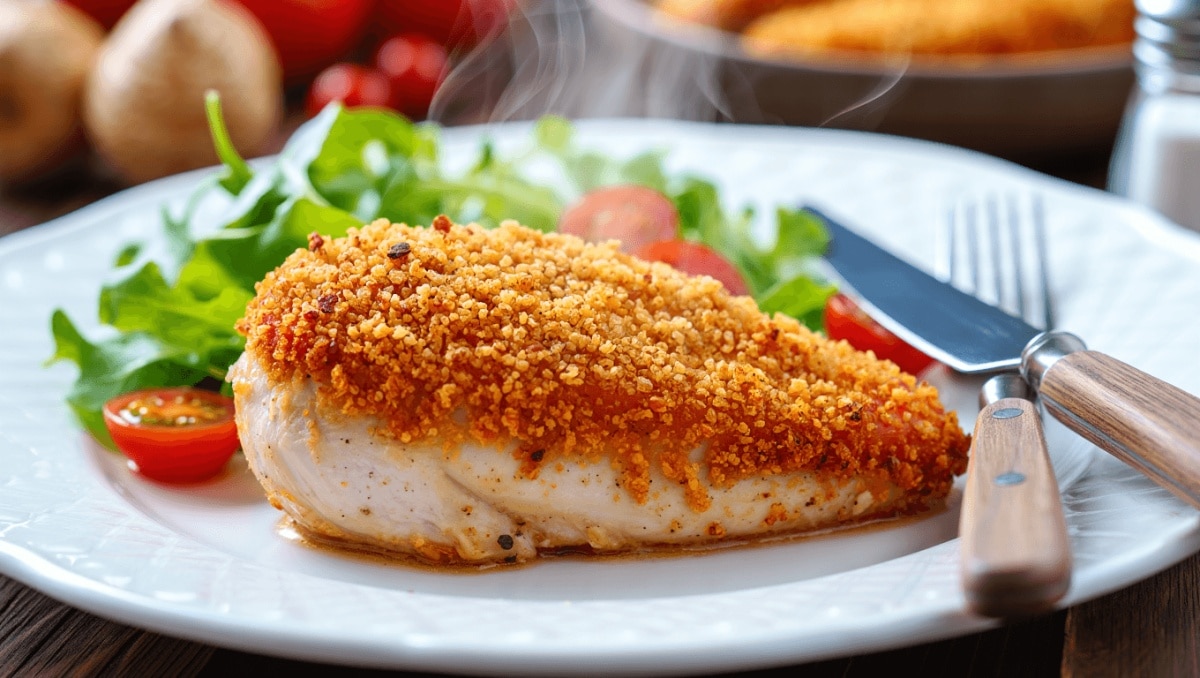 Ni pan rallado ni harina, el mejor rebozado para cocinar pechugas de pollo más ligeras y ricas para la cena no tiene hidratos
