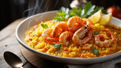 Arroz caldoso con langostinos o gambones: una receta fácil e infalible