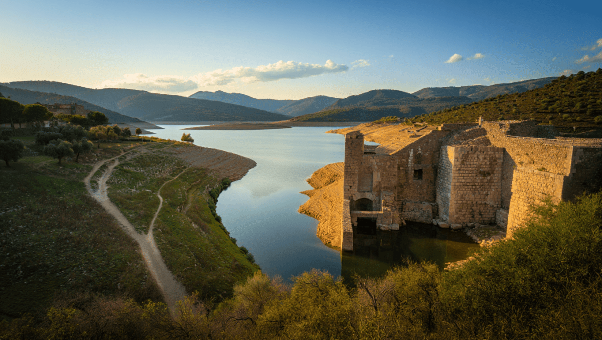 El ameno paseo que va de una presa de los romanos a un pantano actual