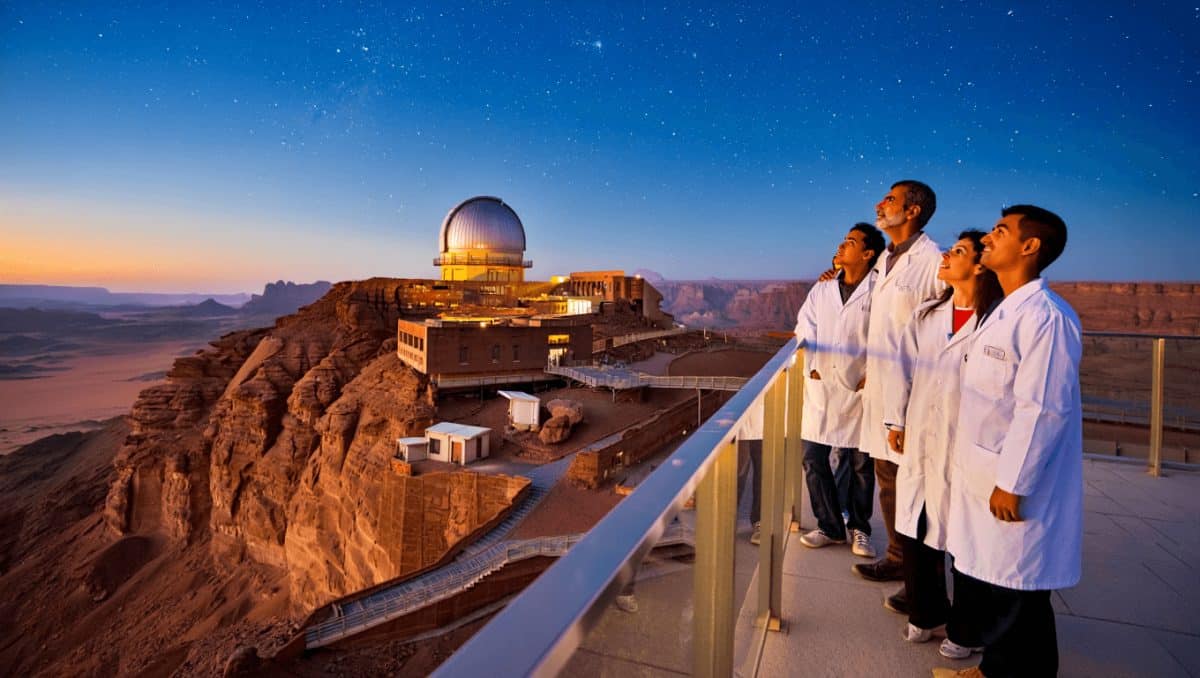 Construcción de Arabia Saudí para ver el espacio (Imagen hecha con IA)