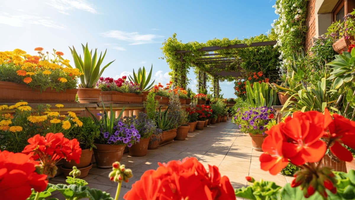 Si tu terraza está a pleno sol, estas son las plantas que mejor resisten el calor de julio y llenarán de color tu exterior hasta el otoño