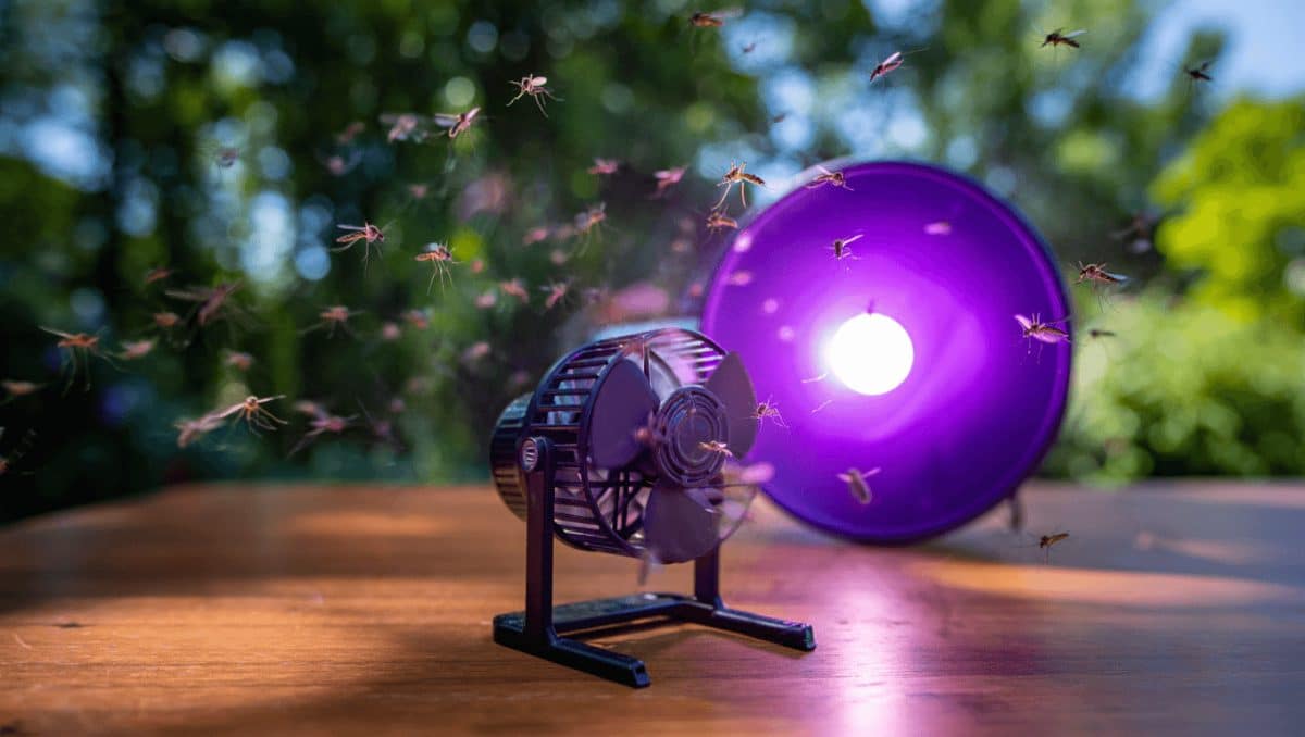 Ni insecticidas ni enchufes: el sencillo invento casero que atrapa mosquitos con un ventilador y una luz violeta