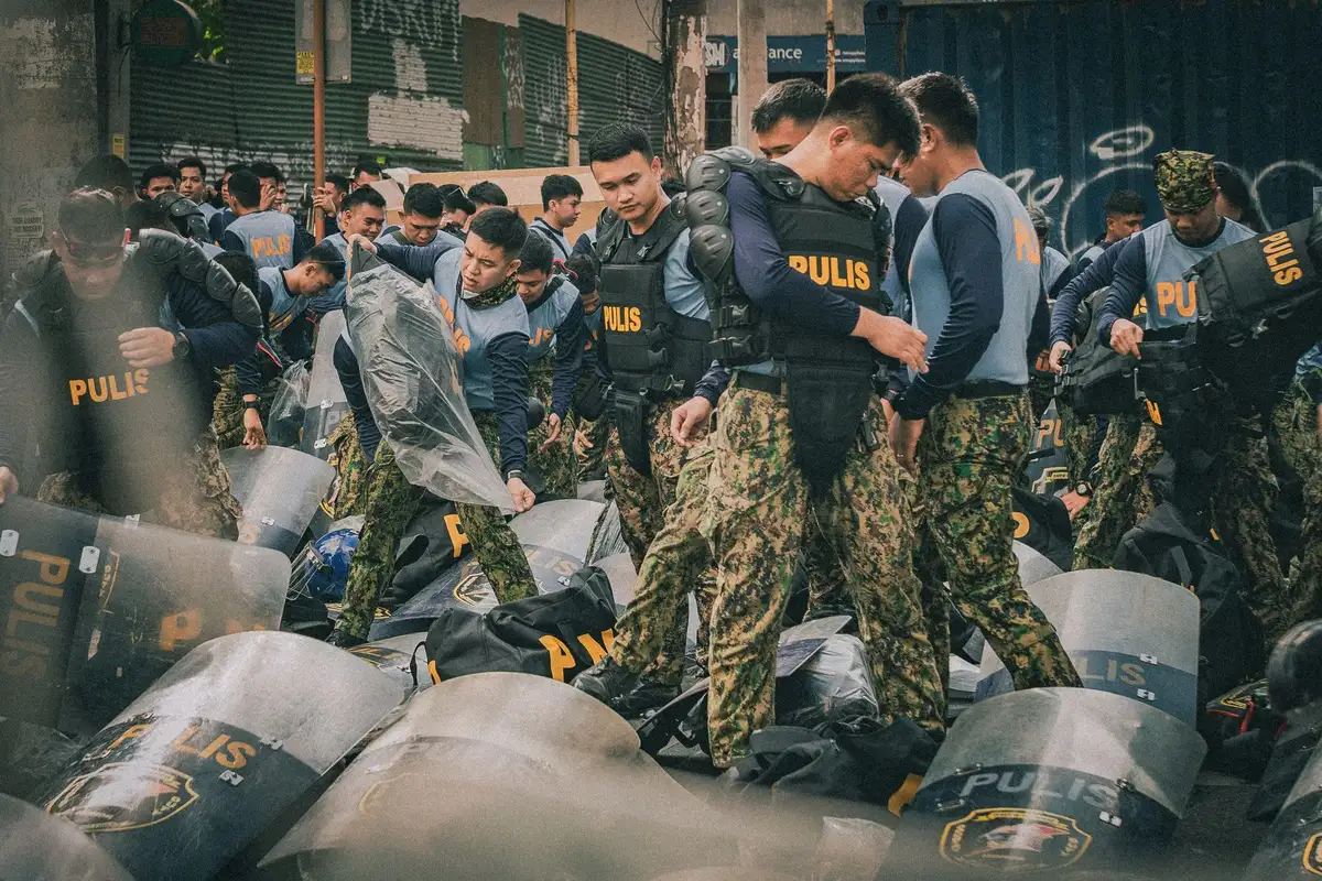 Agentes de la Policía Nacional en reunión de coordinación operativa