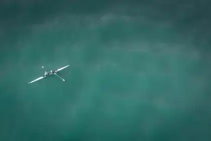 Vista aérea de humedales con cultivos agrícolas e infraestructuras de riego invadiendo corredores naturales